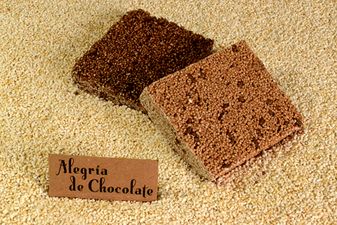 Oblea de amaranto con chocolate