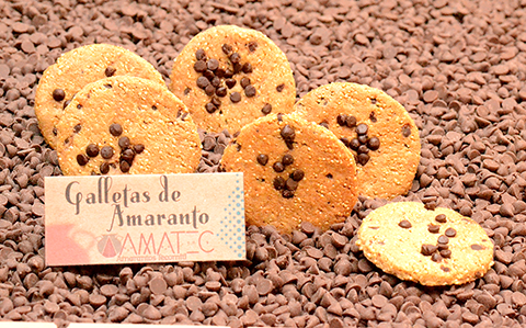 Oblea de amaranto con chocolate