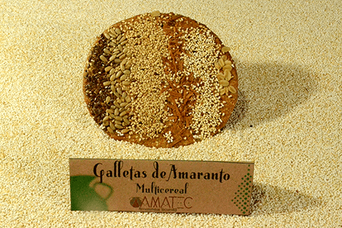 Oblea de amaranto con chocolate