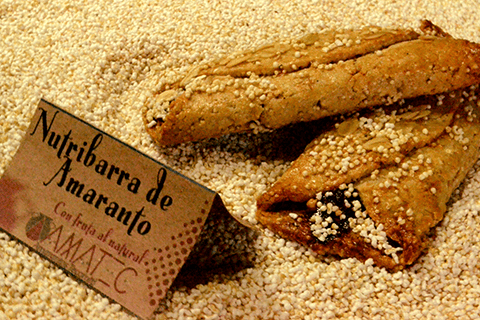 Oblea de amaranto con chocolate